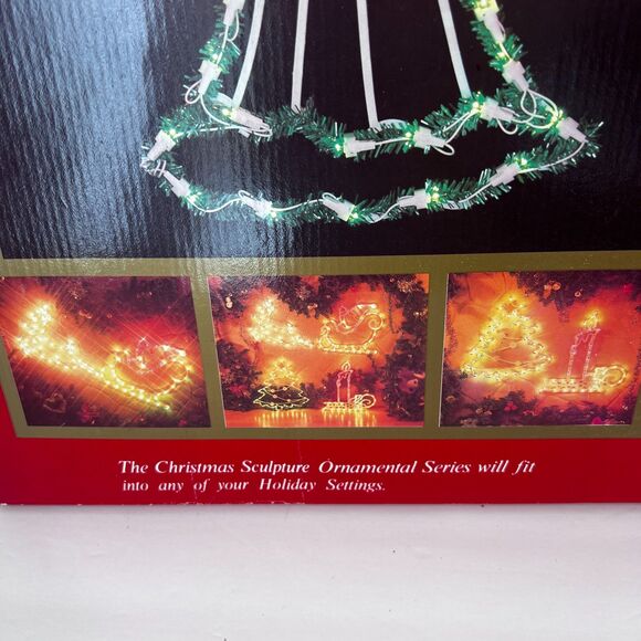 Ornamental Christmas Light Up Silhouette Trumpet Angel Holiday Plug-In Window - Picture 11 of 12